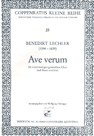 Ave verum  für gem Chor und Bc  Partitur