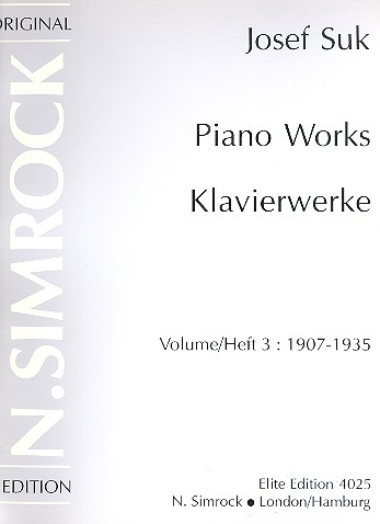 Klavierwerke Band 3 (1907-1935)  für Klavier  
