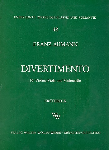 Divertimento für Violine, Viola  und Violoncello  
