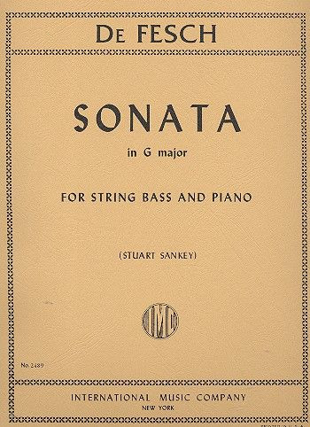 Sonata G major  for string bass and piano  