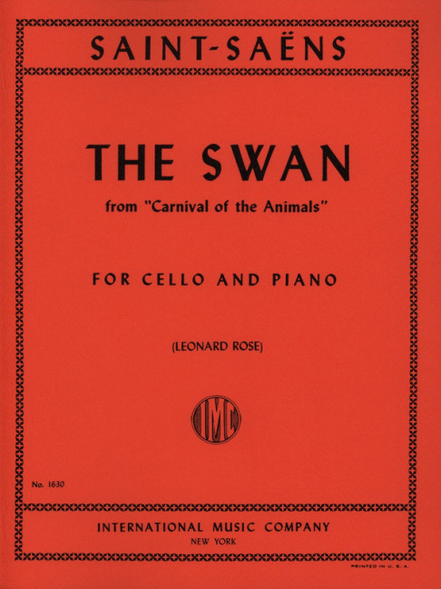 The Swan&nbsp;&nbsp;for cello and piano&nbsp;&nbsp;