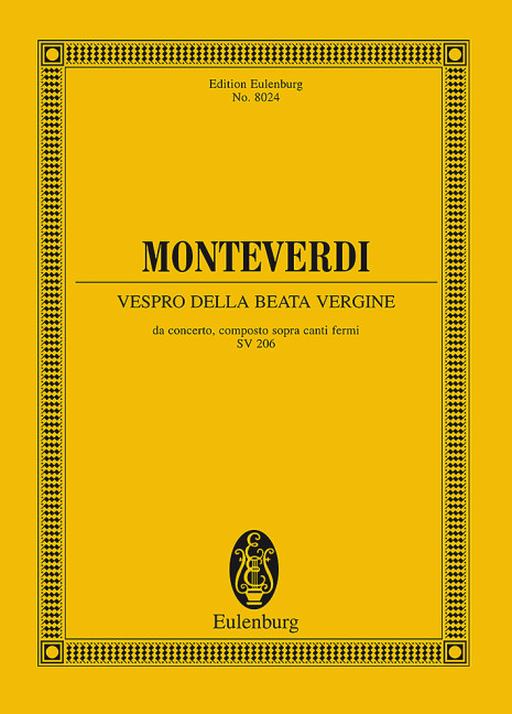 Vespro della beata vergine SV206&nbsp;&nbsp;für SSAATTTTBB Chor und Orchester&nbsp;&nbsp;Studienpartitur