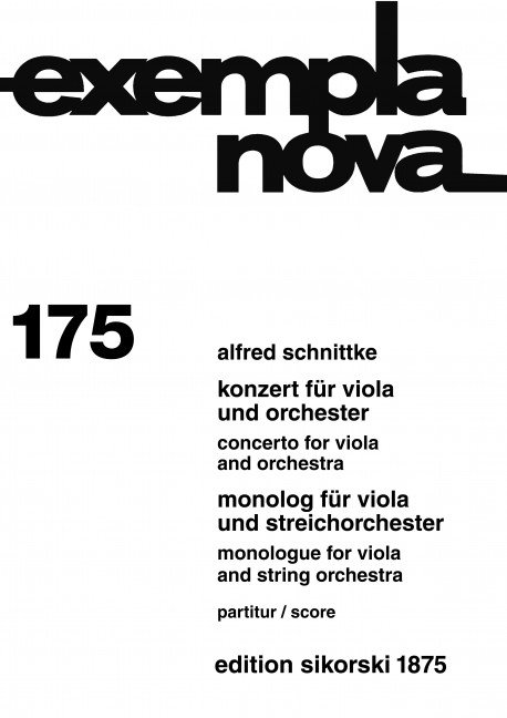 Konzert&nbsp;&nbsp;für Viola und Orchester&nbsp;&nbsp;Studienpartitur