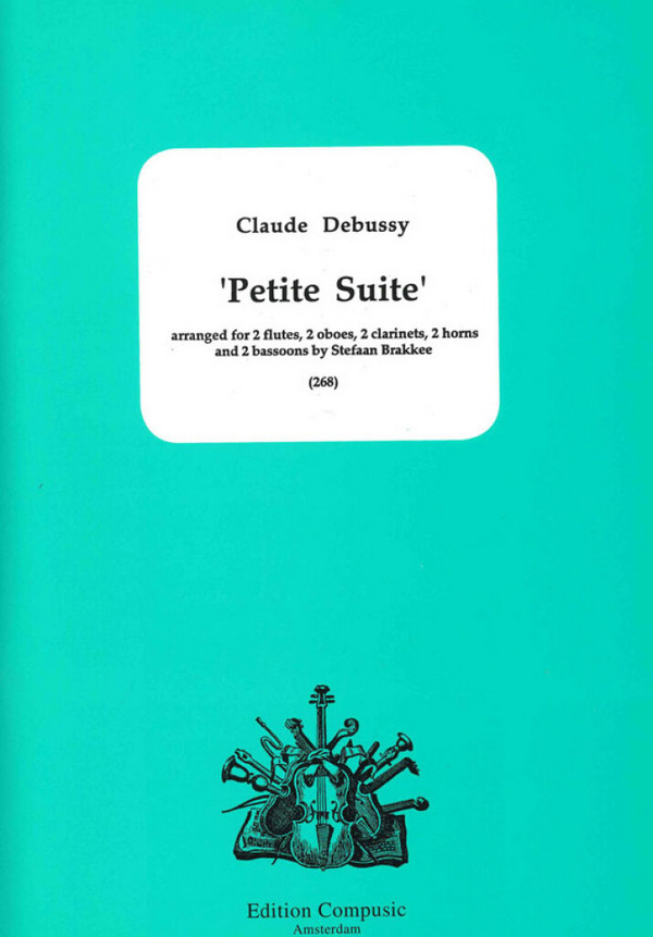Petite suite for 2 flutes, 2 oboes,  2 clarinets, 2 horns and 2 bassoons  score and parts