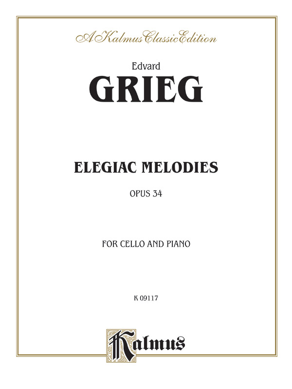 Eleciac Melodies op.34&nbsp;&nbsp;for cello and piano&nbsp;&nbsp;