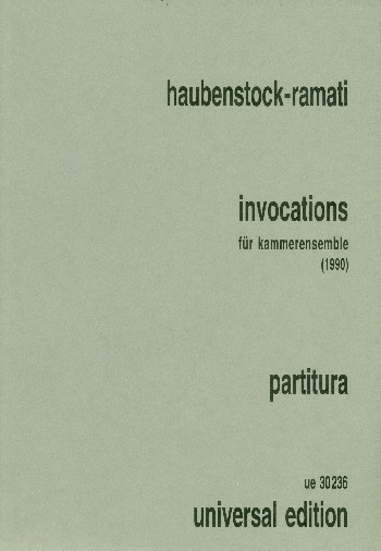 Invocations  für Kammerensemble  Partitur