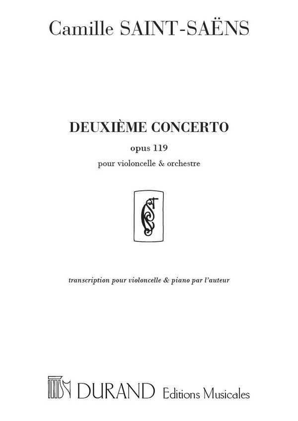 Concerto no.2 op.119 pour&nbsp;&nbsp;violoncelle et piano&nbsp;&nbsp;