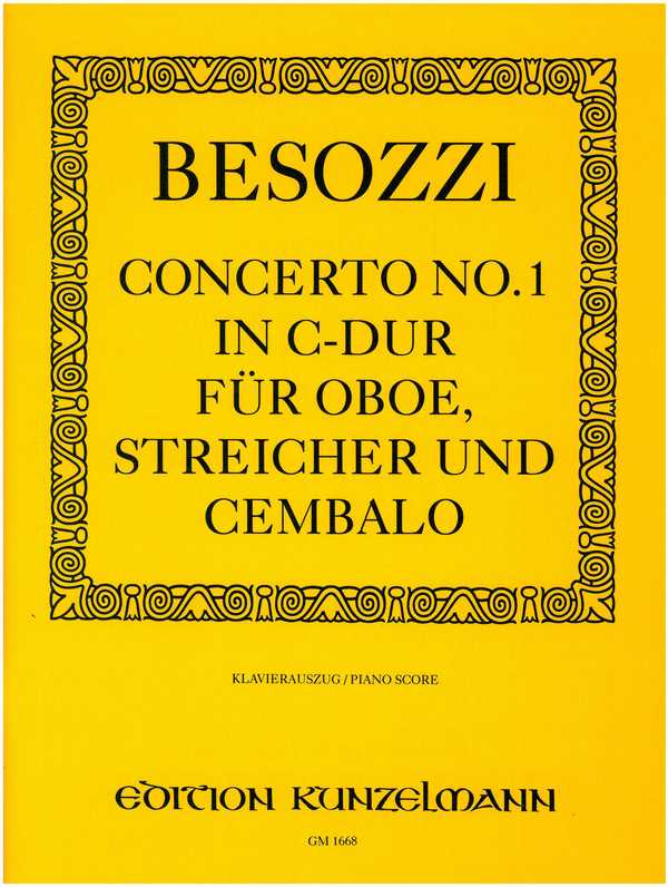Konzert C-Dur Nr.1  für Oboe, Streicher und Cembalo  für Oboe und Klavier