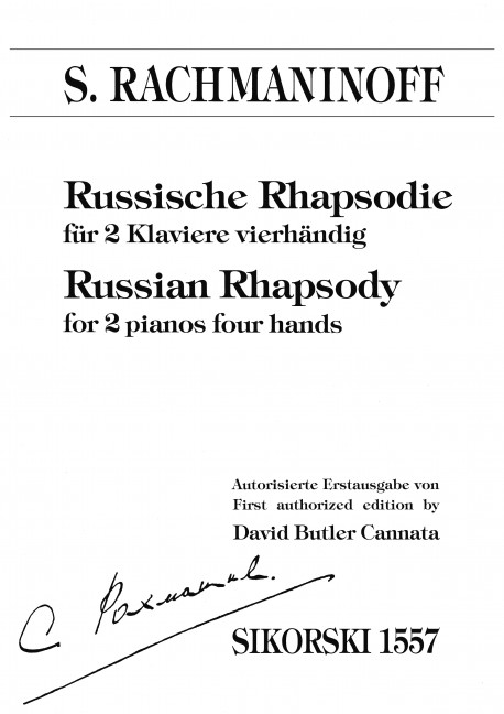Russische Rhapsodie für 2 Klaviere    