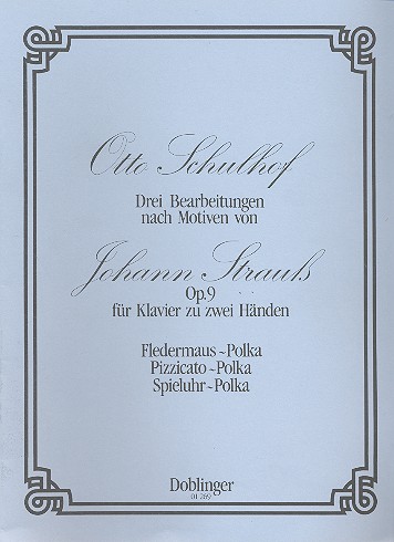 3 Bearbeitungen nach Motiven von  Johann Strauss op.9 für Klavier  