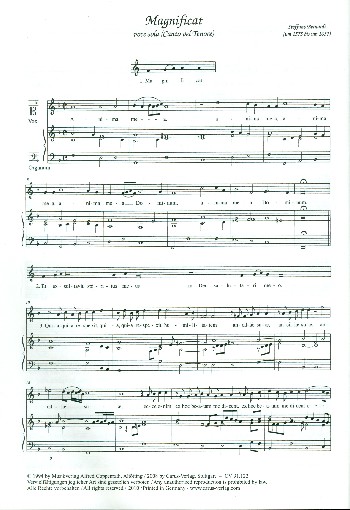 Magnificat&nbsp;&nbsp;für Sopran (Tenor) und Bc&nbsp;&nbsp;