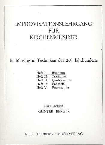 Improvisationslehrgang für&nbsp;&nbsp;Kirchenmusiker Band 1&nbsp;&nbsp;Bicinium