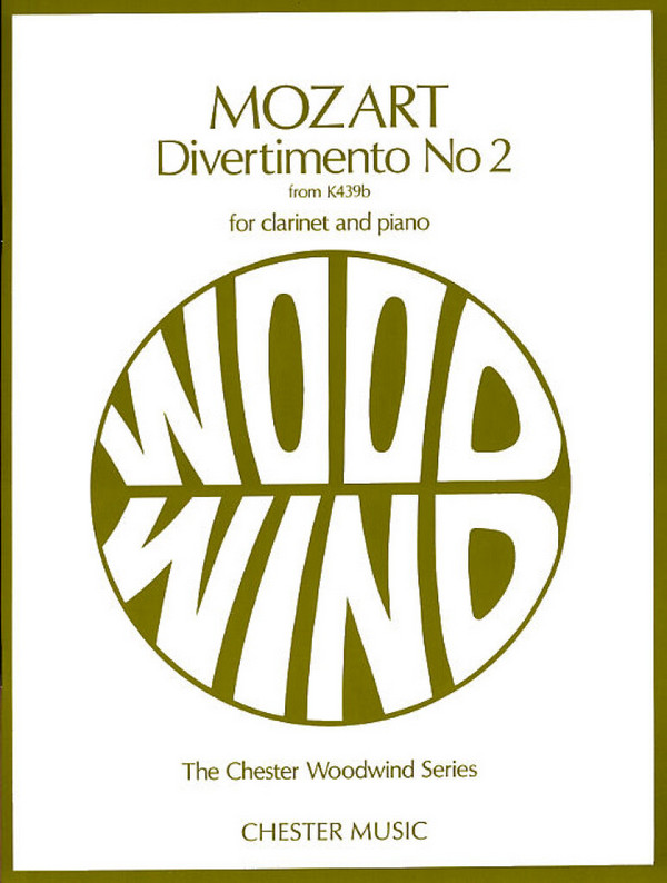 Divertimento no.2 from KV439b&nbsp;&nbsp;for clarinet and piano&nbsp;&nbsp;