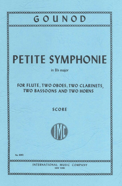 Petite Symphonie in Bb major&nbsp;&nbsp;for flute, 2 oboes, 2 clarinets, 2 bassoons and 2 horns&nbsp;&nbsp;study score