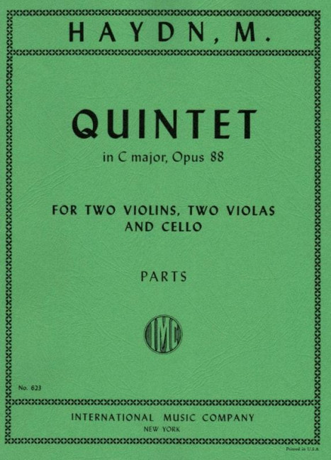 Quintet C major op.88  for 2 violins, 2 violas and cello  parts
