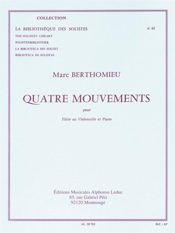 4 mouvements pour flûte  (violoncelle) et piano  