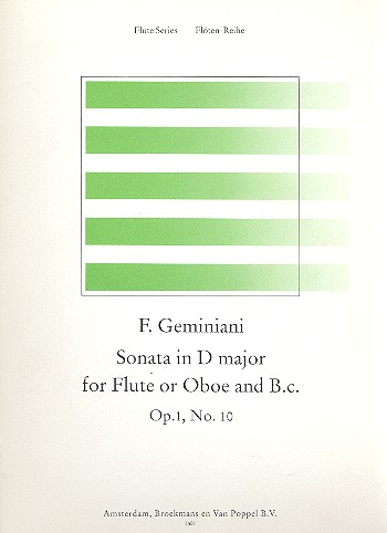 Sonata D major op.1,10 for oboe  and bc  