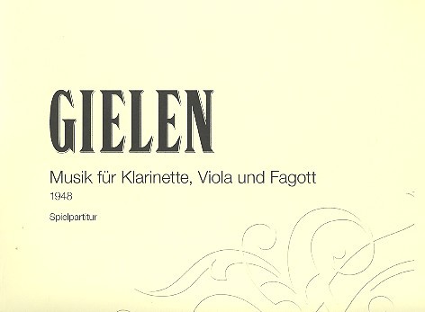 Musik  für Klarinette, Viola und Fagott  3 Spielpartituren