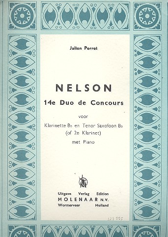 Nelson Duo de Concours no.14&nbsp;&nbsp;for clarinet and tenor saxophone&nbsp;&nbsp;(clarinet 2) and piano