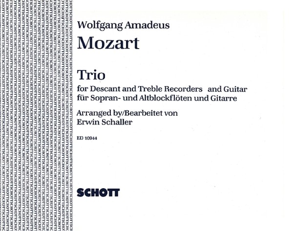 Trio&nbsp;&nbsp;für Sopran- und Altblockflöte und Gitarre&nbsp;&nbsp;