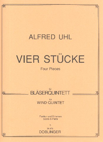 4 Stücke für Flöte, Oboe,  Klarinette, Horn in F und Fagott  partitur und stimmen