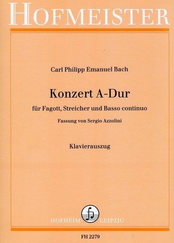 Konzert A-Dur  für Fagott, Streicher und Bc  für Fagott und Klavier