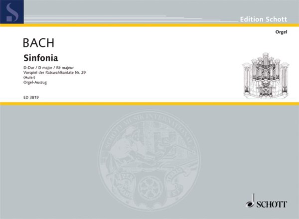 Sinfonia D-Dur&nbsp;&nbsp;für Orgel und Orchester&nbsp;&nbsp;Orgelauszug