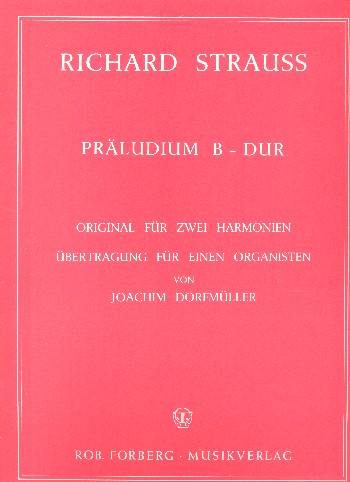 Präludium B-Dur für 2 Harmonien&nbsp;&nbsp;für Orgel übertragen&nbsp;&nbsp;