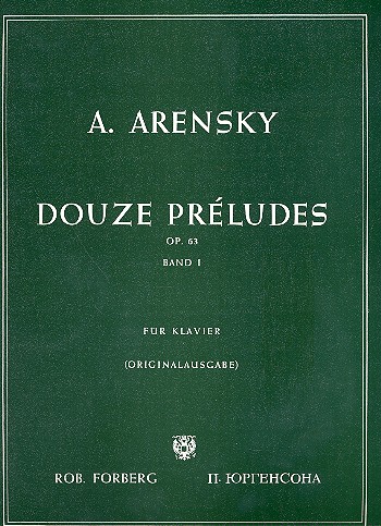 12 préludes op.63 Band 1 (Nr.1-6)  für Klavier  