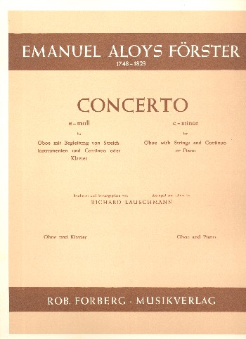 Concerto e-moll für Oboe  und Klavier  