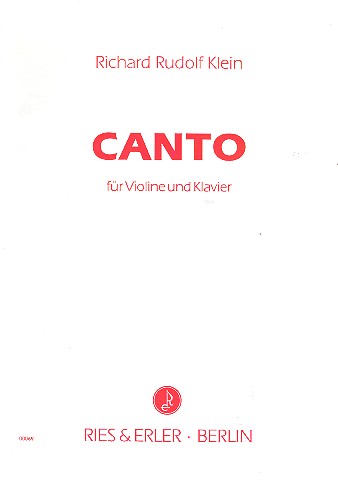 Canto  für Violine und Klavier  