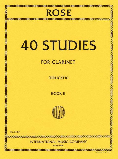 40 Studies vol.2  for clarinet  DRUCKER, STANLEY, ED.
