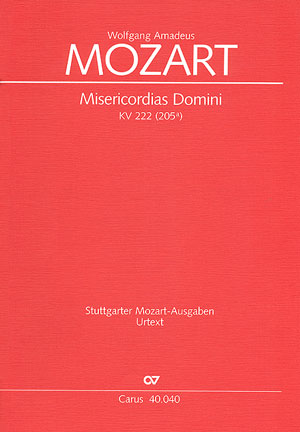 Misericordias Domini KV222&nbsp;&nbsp;für gem Chor und und Orchester&nbsp;&nbsp;Partitur