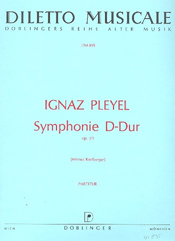 Sinfonie D-Dur op.3,1&nbsp;&nbsp;für Orchester&nbsp;&nbsp;Partitur