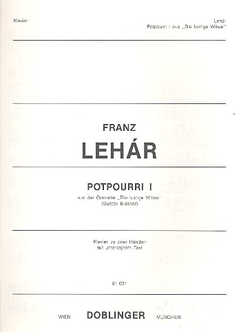 Potpourri aus Die lustige Witwe&nbsp;&nbsp;für Klavier&nbsp;&nbsp;