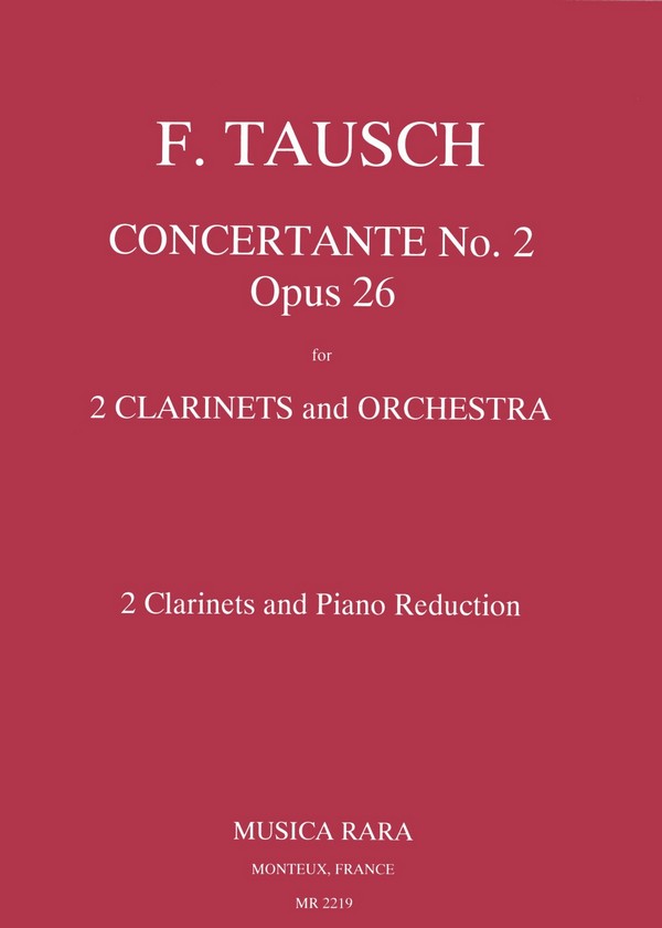 Concertante no.2 op.26  for 2 clarinets and orchestra  2 clarinets and piano