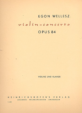 Violin-Concerto op.84&nbsp;&nbsp;für Violine und Klavier&nbsp;&nbsp;