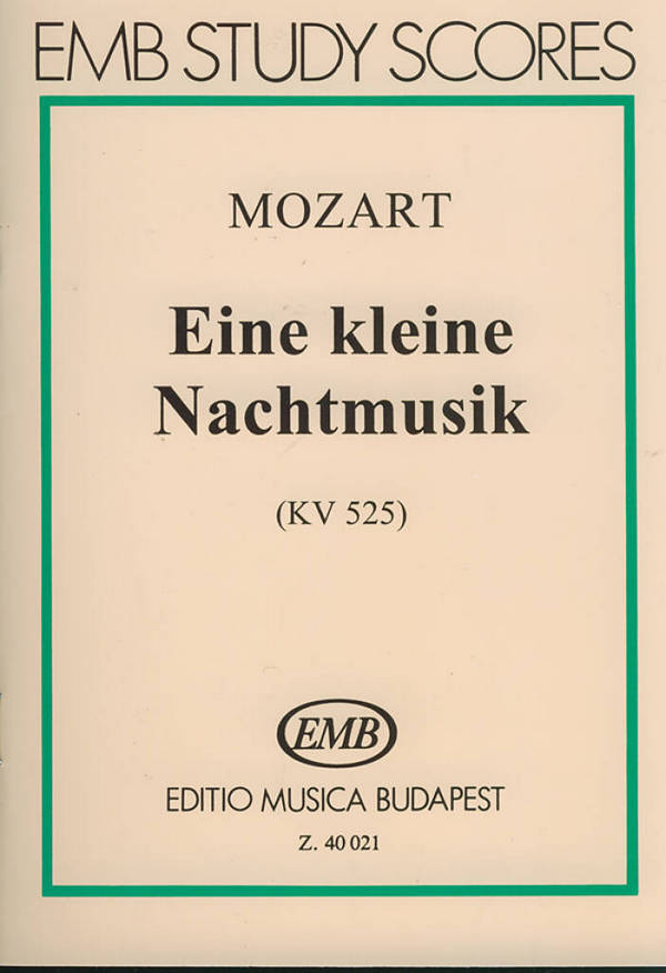 Eine kleine Nachtmusik KV525&nbsp;&nbsp;für Streichquartett&nbsp;&nbsp;Studienpartitur