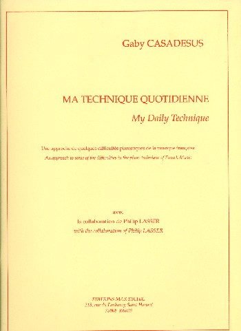 Ma technique quotidienne &nbsp;&nbsp;pour piano&nbsp;&nbsp;