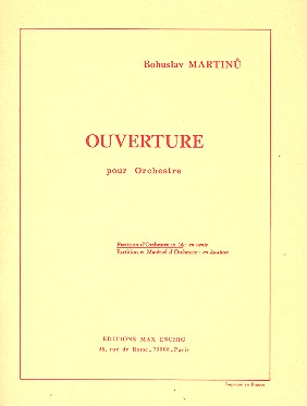 Ouverture pour orchestre&nbsp;&nbsp;Studienpartitur&nbsp;&nbsp;