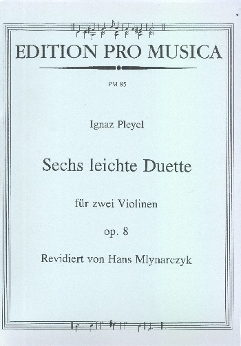 6 leichte Duette op.8  für 2 Violinen  