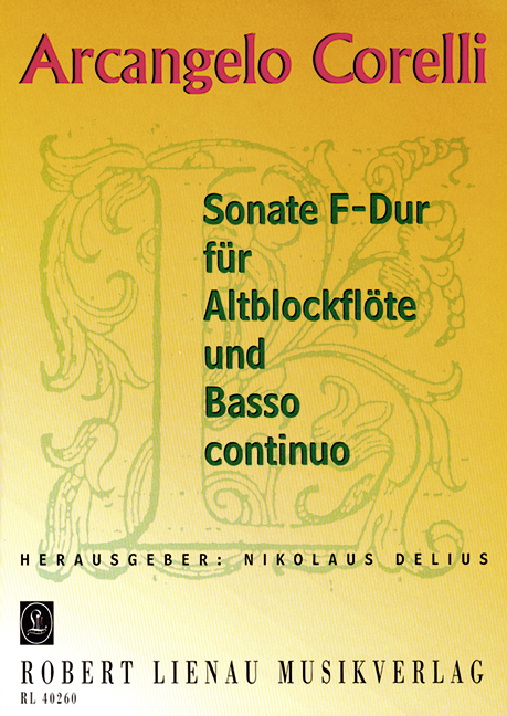 Sonate F-Dur  Für Altblockflöte und Bc  