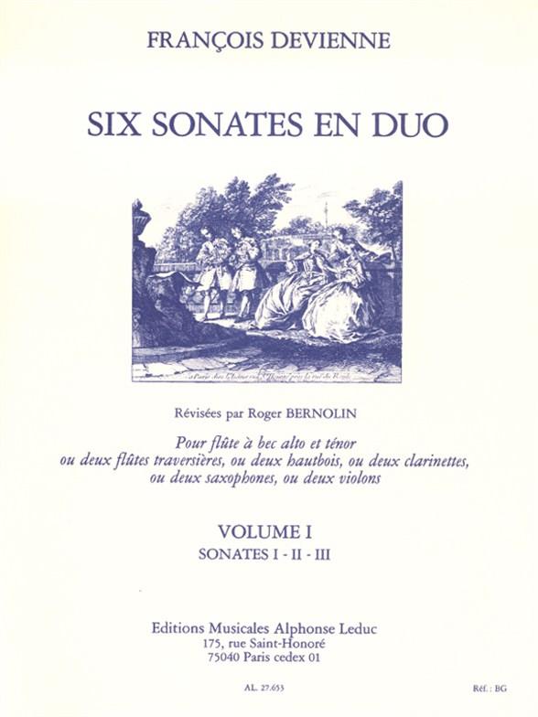 6 sonates en duo vol.1 pour  flûte à bec alto et tenor ou  2 flûtes traversières
