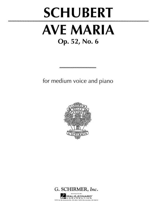 Ave Maria für mittlere Stimme  und Klavier (dt/en/la)  