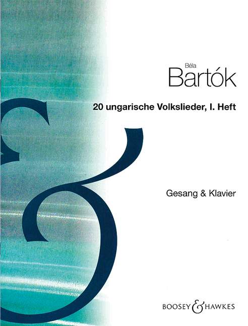 20 ungarische Volkslieder Band 1 (Nr.1-4)&nbsp;&nbsp;für Gesang und Klavier&nbsp;&nbsp;(un/dt)
