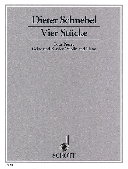 Vier Stücke  für Violine und Klavier  Spielpartitur