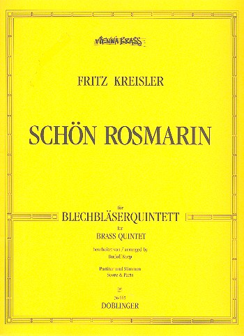 Schön Rosmarin  für Blechbläserquintett  Partitur+Stimmen  korp, rudolf, ed.