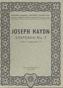SINFONIE C-DUR NR.9 HOB.I:9 FUER&nbsp;&nbsp;ORCHESTER,  Studienpartitur&nbsp;&nbsp;ROBBINS LANDON, H.C., ED