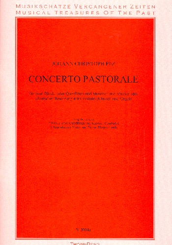 Concerto pastorale für 2 Blockflöten (Flöten), Streicher  und Cembalo  für 2 Blockflöten (Flöten) und Klavier (Cembalo)  Partitur und Stimmen