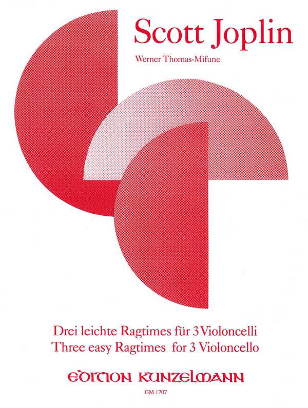 3 leichte Ragtimes  für 3 Violoncelli  Stimmen